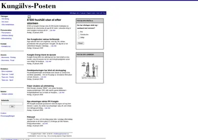 Kungälvs-Posten startsida 2005