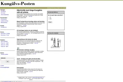 Kungälvs-Posten startsida 2007