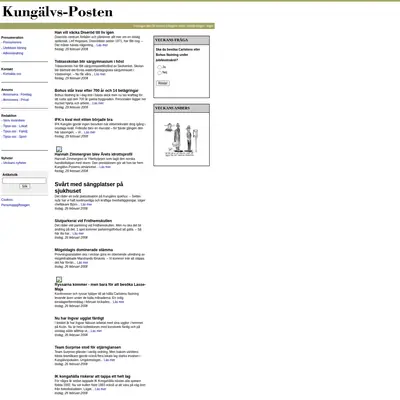 Kungälvs-Posten startsida 2008