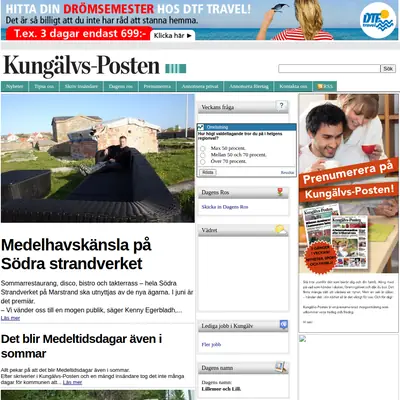 Kungälvs-Posten startsida 2011