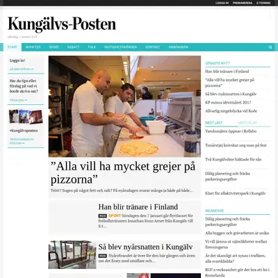 Kungälvs-Posten startsida 2018