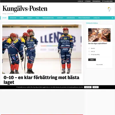Kungälvs-Posten startsida 2021