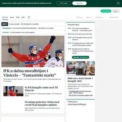 Kungälvs-Posten startsida 2022