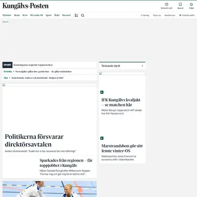 Kungälvs-Posten startsida 2026