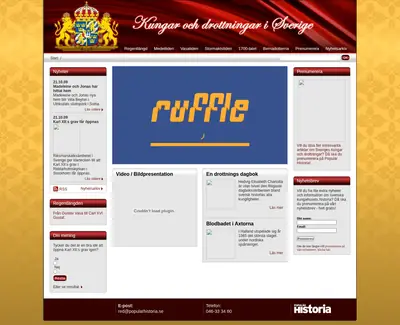 www.kungarochdrottningar.se startsida 2009