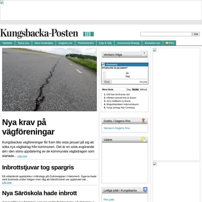 Kungsbacka Tidning startsida 2012
