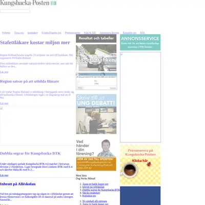 Kungsbacka Tidning startsida 2014