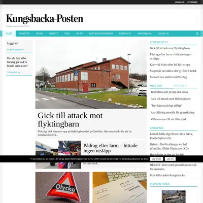 Kungsbacka Tidning startsida 2018