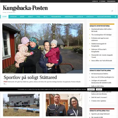 Kungsbacka Tidning startsida 2019