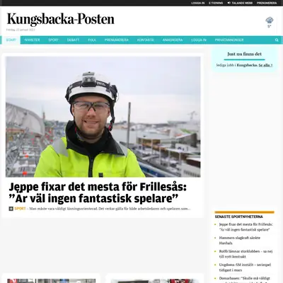 Kungsbacka Tidning startsida 2021
