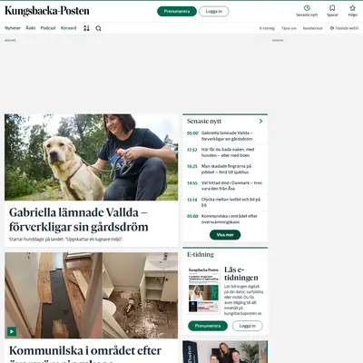 Kungsbacka Tidning startsida 2025