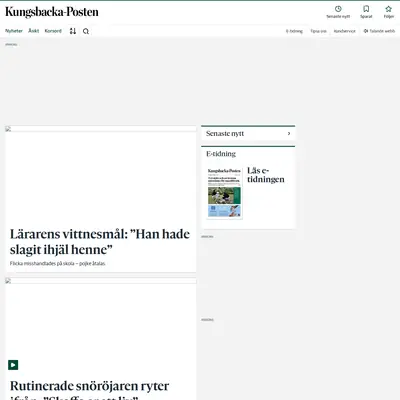 Kungsbacka Tidning startsida 2026