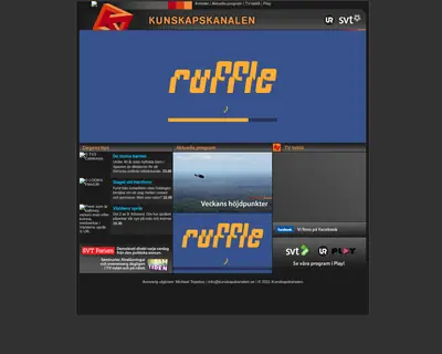 UR, UR/SVT Kunskapskanalen startsida 2012