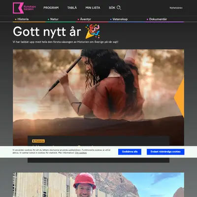 UR, UR/SVT Kunskapskanalen startsida 2024