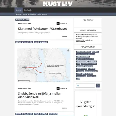 KUSTLIV startsida 2018