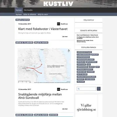 KUSTLIV startsida 2020