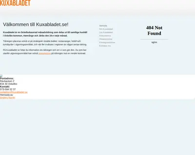 Kuxabladet startsida 2011