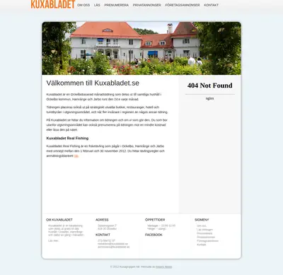 Kuxabladet startsida 2012