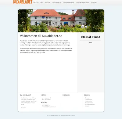 Kuxabladet startsida 2014