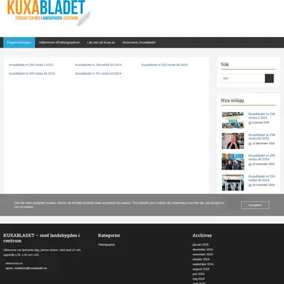 Kuxabladet startsida 2025