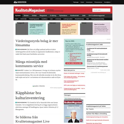 Kvalitetsmagasinet startsida 2015
