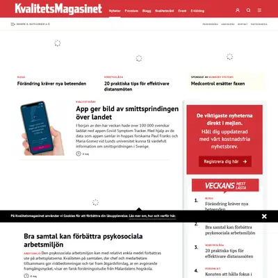 Kvalitetsmagasinet startsida 2020