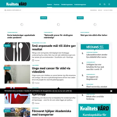 kvalitetsvard.se startsida 2021