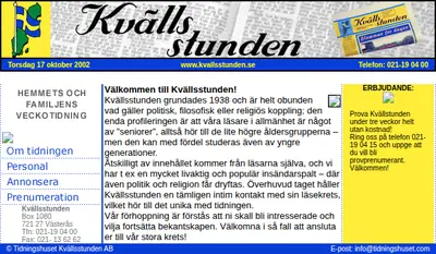 Kvällsstunden startsida 2002