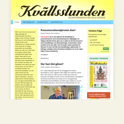Kvällsstunden startsida 2015