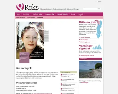 KVINNOTRYCK startsida 2013