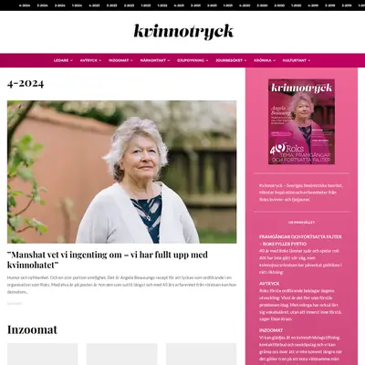 KVINNOTRYCK startsida 2025
