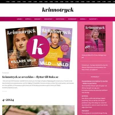 KVINNOTRYCK startsida 2026