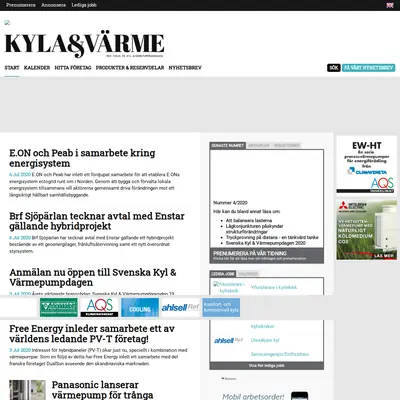 KYLA & VÄRME startsida 2020