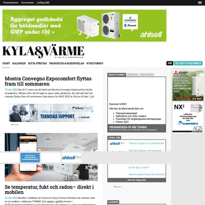 KYLA & VÄRME startsida 2022