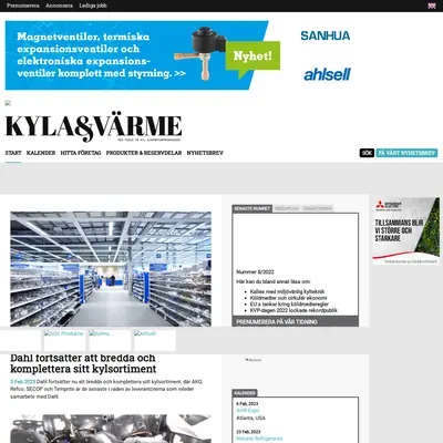 KYLA & VÄRME startsida 2023