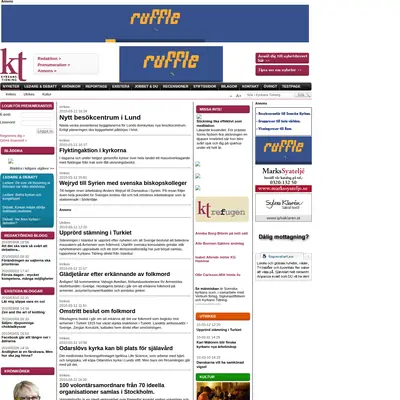 Kyrkans Tidning, www.kyrkanstidning.se startsida 2010