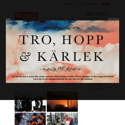 Kyrkans Tidning, www.kyrkanstidning.se startsida 2016