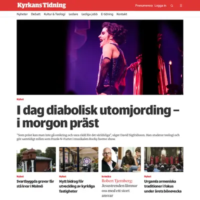 Kyrkans Tidning, www.kyrkanstidning.se startsida 2026