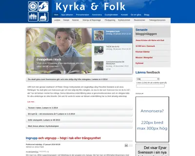 Kyrka och Folk startsida 2014