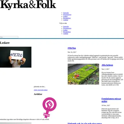 Kyrka och Folk startsida 2018