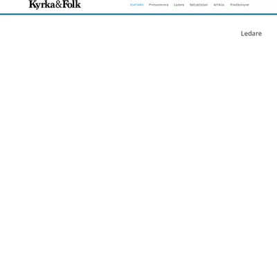 Kyrka och Folk startsida 2019