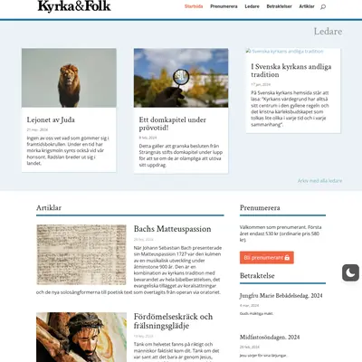 Kyrka och Folk startsida 2024