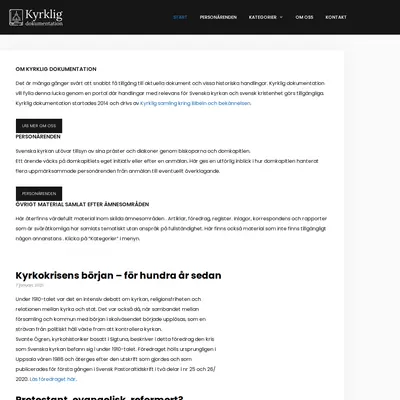kyrkligdokumentation.nu startsida 2021