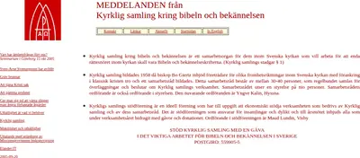 kyrkligsamling.se startsida 2006