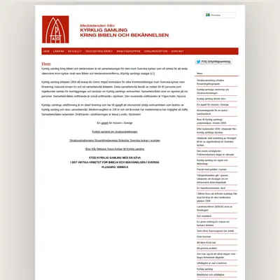 kyrkligsamling.se startsida 2012