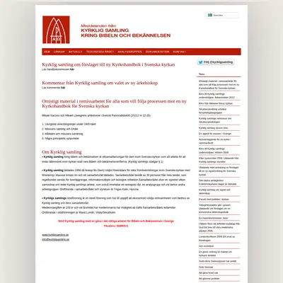 kyrkligsamling.se startsida 2014