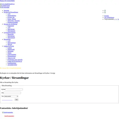 kyrksajten.se startsida 2010
