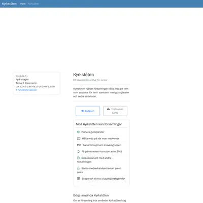 Kyrkstöten startsida 2025