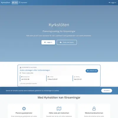 Kyrkstöten startsida 2026