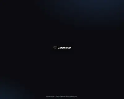 Lagen.se startsida 2025